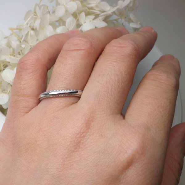 画像4: mille mille ミルミル (結婚指輪 Pt900 3mm) (4)