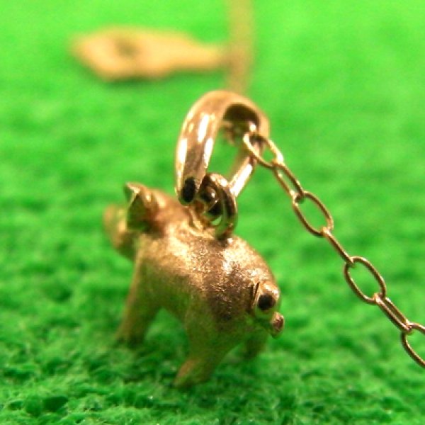 画像2: ３匹の子豚　ペンダント　（ピンクゴールド） (2)