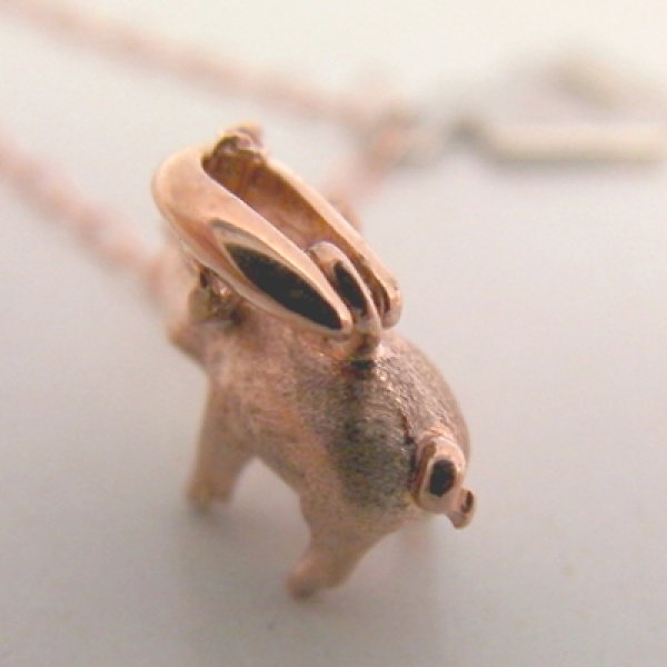 画像2: ３匹の子豚　ペンダント　（ピンクゴールド） ☆チャームシルバー (2)