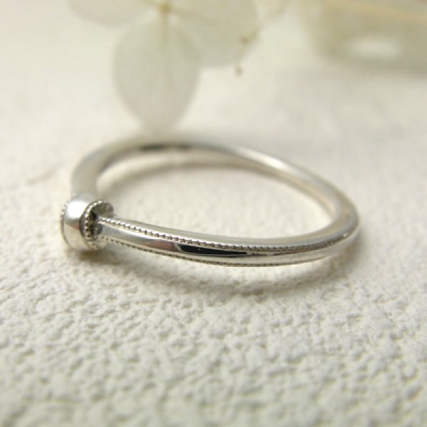 画像2: omusubi お結び　ミル打ち　（結婚指輪　Pt900　１．３mm) (2)
