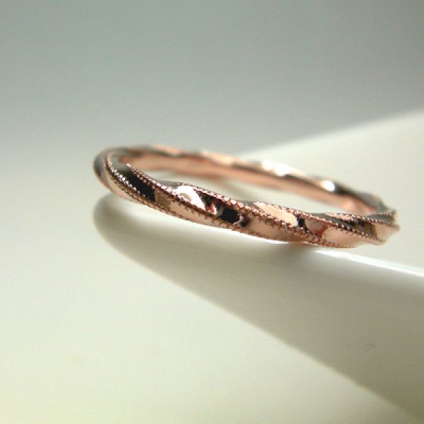 画像3: acoaco あこあこ　（結婚指輪　K18ピンクゴールド ミル打ち1.9mm） (3)