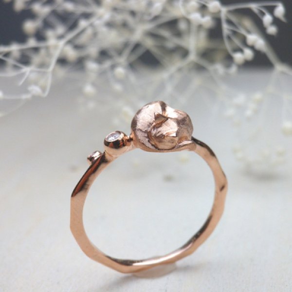 画像4: 丸ねこリング　（ピンクゴールド） (4)