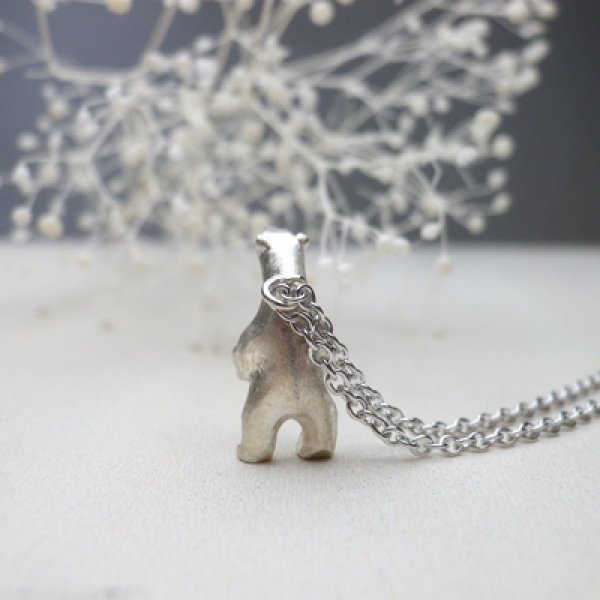 画像3: 立ち上がるしろくま　ペンダント　（シルバー） (3)