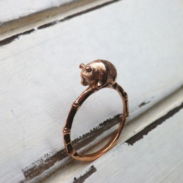 画像2: pan パン　リング（K10ピンクゴールド） (2)