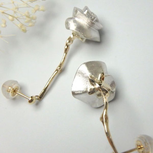 画像5: いばらピアス　（シルバー・K10イエローゴールド） (5)