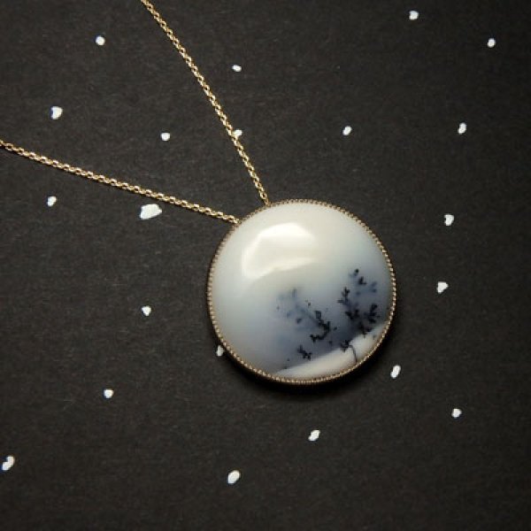 画像2: 冬景色　ペンダント　（K18ゴールド） (2)