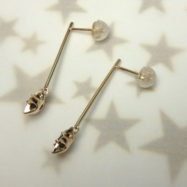 画像4: スモーキークオーツのお星さまピアス　（K10イエローゴールド） (4)