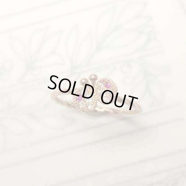 画像2: パヴェミルちょうちょ　ピンキーリング　（K18ピンクゴールド） (2)