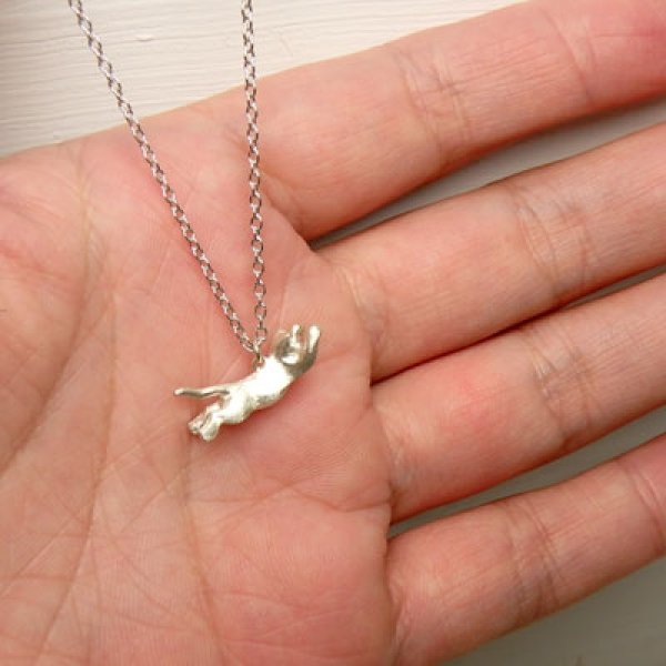 画像6: 飛ぶ子猫　ペンダント　（シルバー） (6)