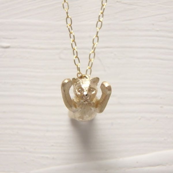 画像6: 飛ぶ子猫　ペンダント　（K10イエローゴールド） (6)