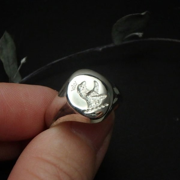 画像4: シグネット　リング　（シルバー　王冠しろくま） (4)