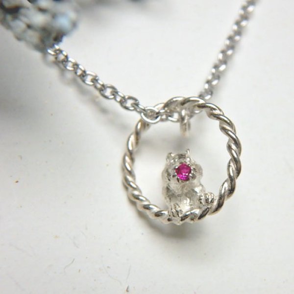 画像3: risu リス　ペンダント　（シルバー／ルビー） (3)