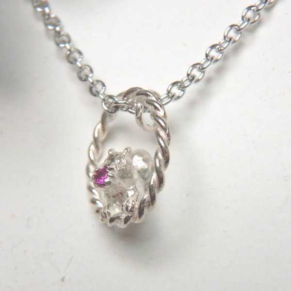 画像4: risu リス　ペンダント　（シルバー／ルビー） (4)