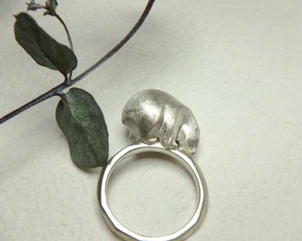 画像4: そろーり　しろくま　リング　（シルバー） (4)