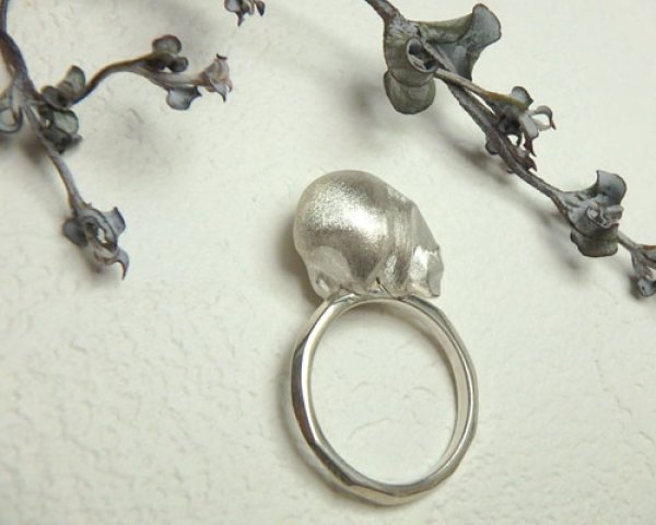 画像5: そろーり　しろくま　リング　（シルバー） (5)