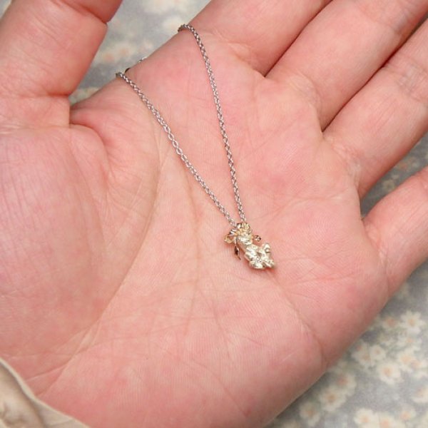 画像6: つられ猫ちゃん　ペンダント　（シルバー・K10ピンクゴールド） (6)