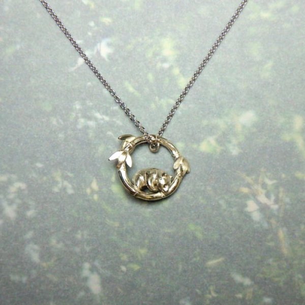 画像5: pan パン　竹の輪　ペンダント　（シルバー） (5)