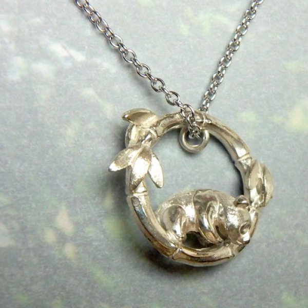 画像2: pan パン　竹の輪　ペンダント　（シルバー） (2)