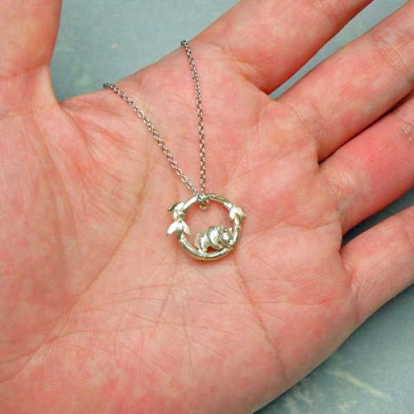 画像6: pan パン　竹の輪　ペンダント　（シルバー） (6)