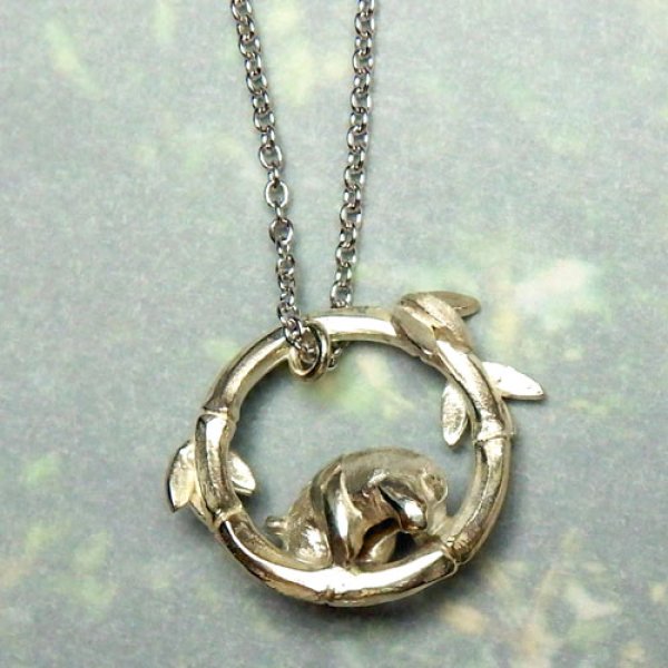 画像4: pan パン　竹の輪　ペンダント　（シルバー） (4)