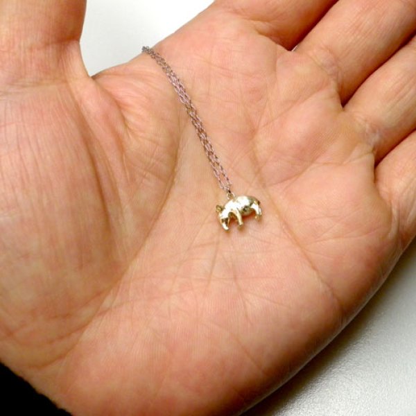 画像6: バク　二色　ペンダント　（K10ピンク＆ホワイトゴールド） (6)