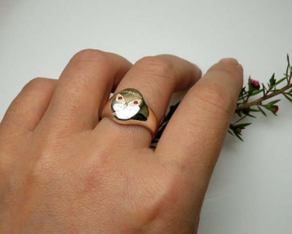 画像7: シグネット リング (シルバー・K10イエローゴールド ちょうちょ) (7)