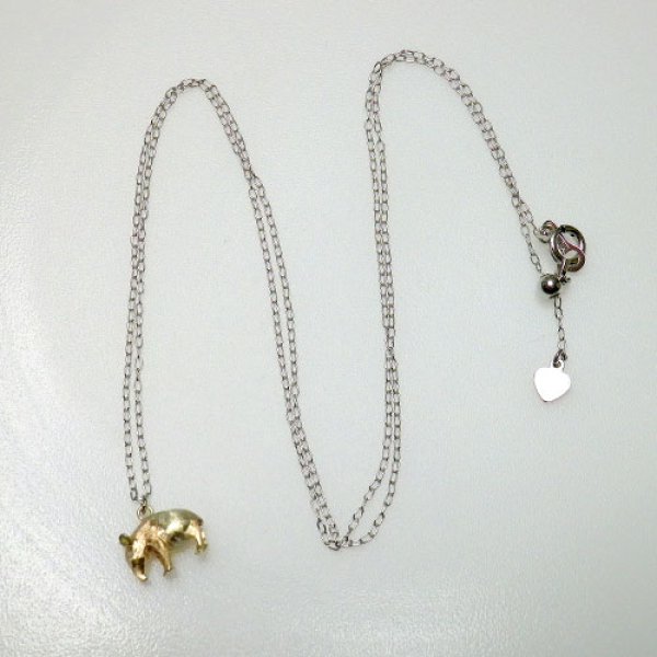 画像5: バク　二色　ペンダント　（K10ピンク＆ホワイトゴールド） (5)