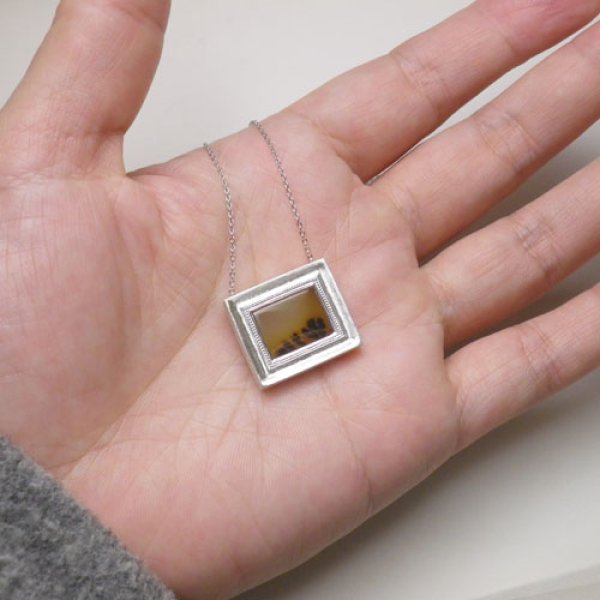 画像8: 手のひらの美術館　ネックレス　（シルバー　デンドリティックアゲート） (8)