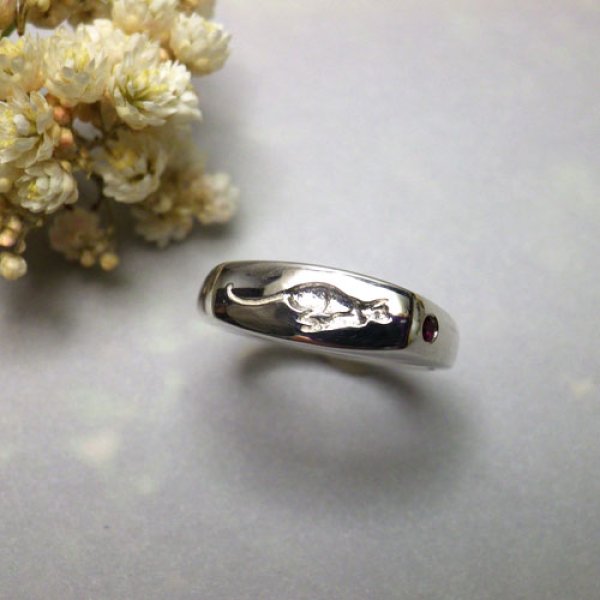 画像8: シグネット　リング　（シルバー　猫まっしぐら） (8)