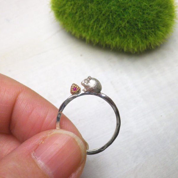 画像7: ハムスターとおにぎり　リング　（シルバー・Ｋ10ピンクゴールド） (7)
