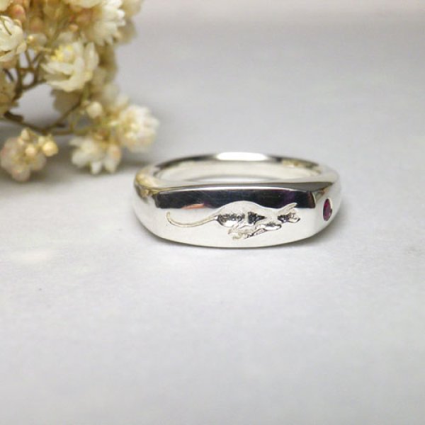 画像5: シグネット　リング　（シルバー　猫まっしぐら） (5)