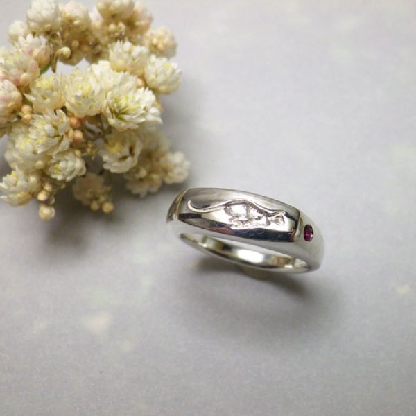 画像7: シグネット　リング　（シルバー　猫まっしぐら） (7)