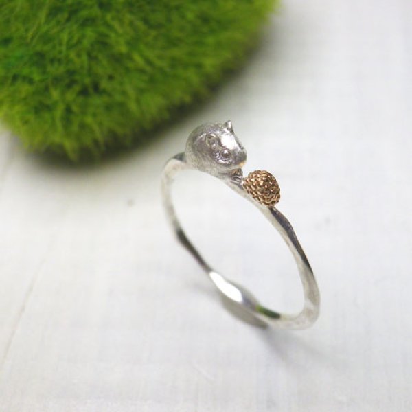 画像4: ハムスターとおにぎり　リング　（シルバー・Ｋ10ピンクゴールド） (4)