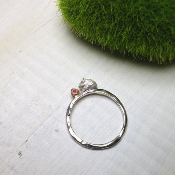 画像6: ハムスターとおにぎり　リング　（シルバー・Ｋ10ピンクゴールド） (6)