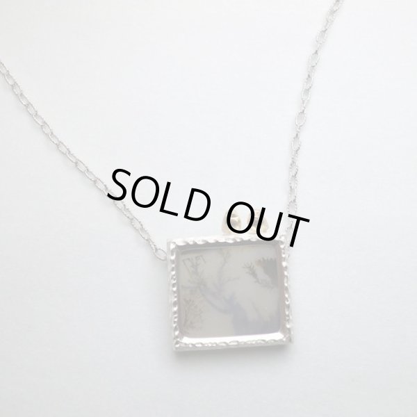 画像6: 森の中　ネックレス　　二羽の小鳥（シルバー　デンドリティックアゲート） (6)