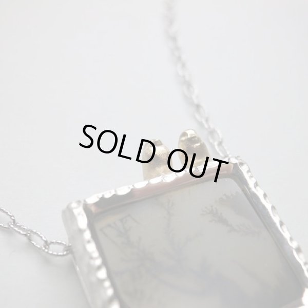 画像5: 森の中　ネックレス　　二羽の小鳥（シルバー　デンドリティックアゲート） (5)