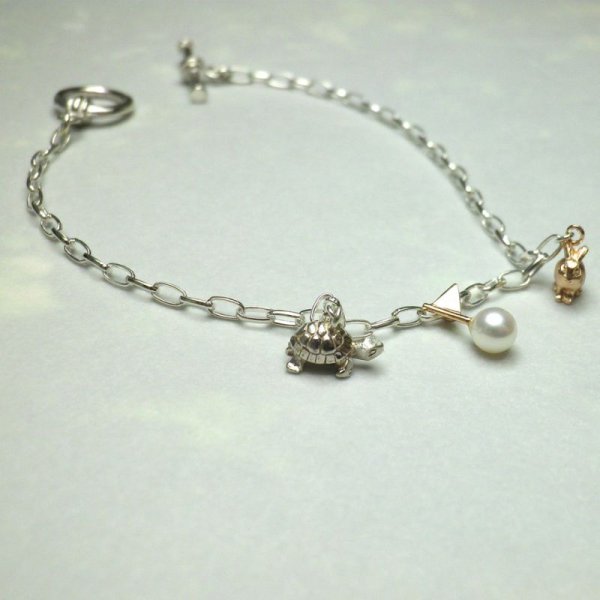 画像4: うさぎとかめ ブレスレット　（シルバー・K10ピンクゴールド） (4)