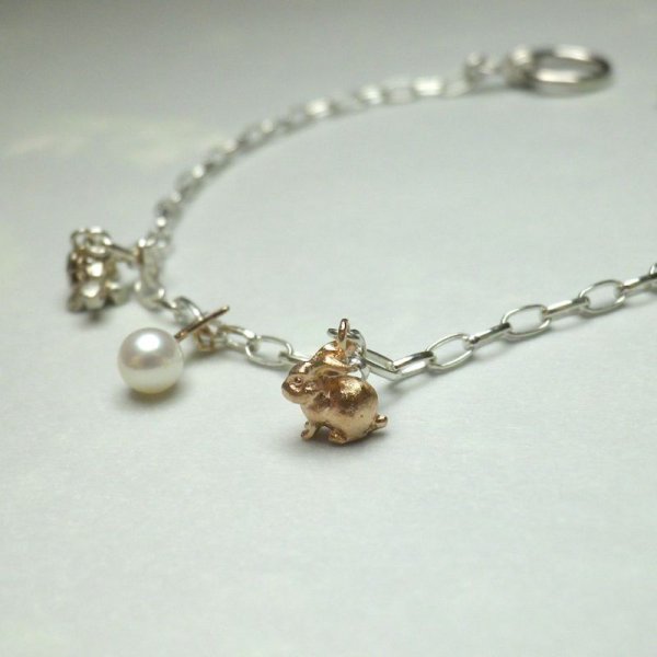 画像3: うさぎとかめ ブレスレット　（シルバー・K10ピンクゴールド） (3)