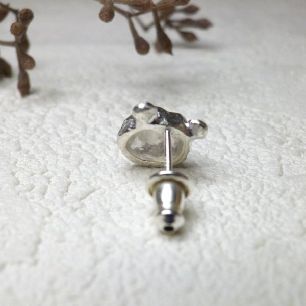 画像5: くま kumao ピアス (シルバー) ※片耳用です (5)
