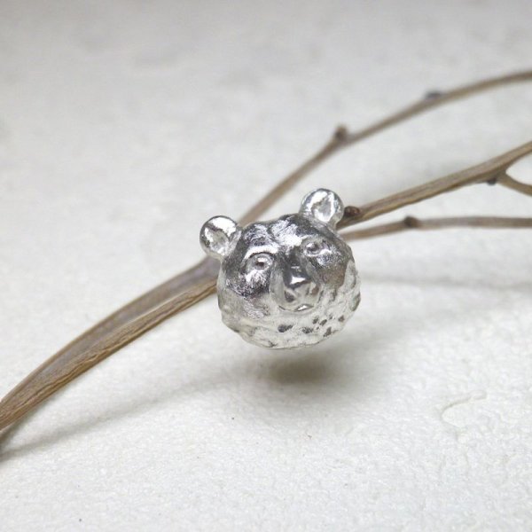 画像7: くま kumao ピアス (シルバー) ※片耳用です (7)