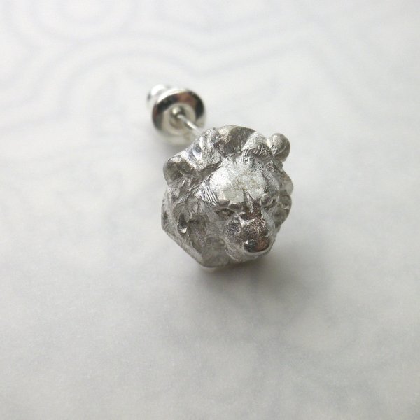 画像4: ライオン　leo　ピアス　（シルバー）　※片耳用です (4)