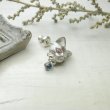 画像7: ねこのたま　ピアス　（シルバー　ピンクトルマリン・ブルートパーズ）　※片耳用です (7)